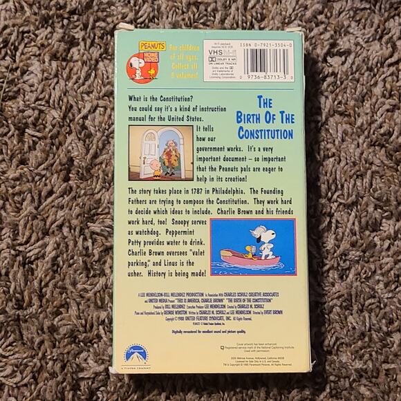 This Is America Charlie Brown Vol 6 The Birth of the Constitution VHS 1988 - Picture 2 of 3